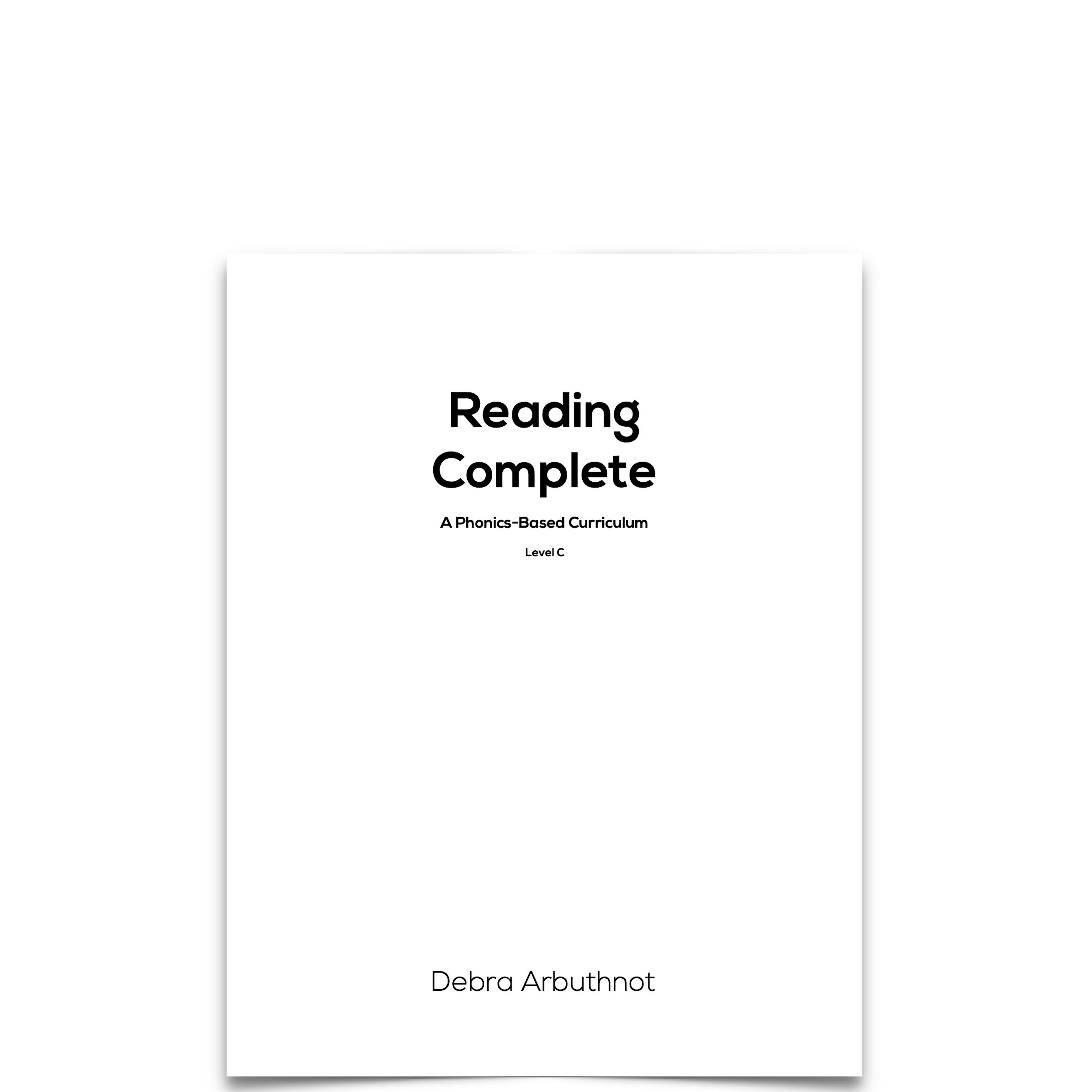 Reading Complete Student Workbook Refill Pages: Level C